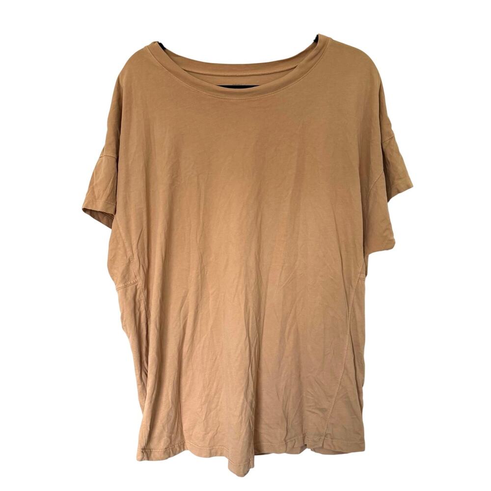 Madewell MWL (XL) Seamed Tee Golden Brown Oversized Slouchy Cotton T-Shirt